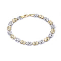 9ct 2-Coloured Gold Byzantine Bracelet