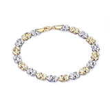 9ct 2-Coloured Gold Byzantine Bracelet