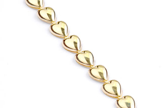 9K Yellow Gold Love Heart Bracelet