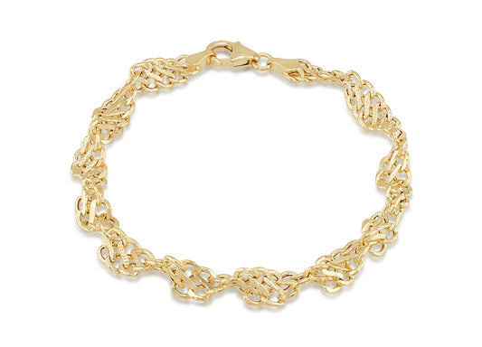 9ct Yellow Gold Twisted Curb Bracelet
