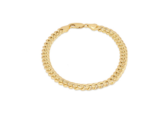 9ct Yellow Gold Cuban Curb Bracelet