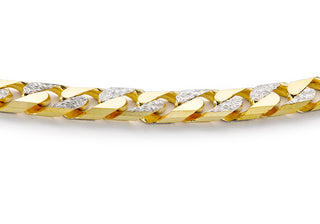 9ct 2-Coloured Gold DC Curb Bracelet