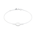 9K White Gold Disc Adjustable Bracelet