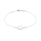 9K White Gold Disc Adjustable Bracelet