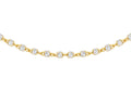 9ct 2-Coloured Gold Diamond Cut Cube Chain 18"