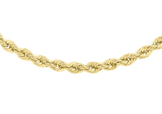 9K Yellow Gold 2.1mm Rope Chain 20"