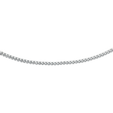 9K White Gold 0.8mm Curb Chain 16"