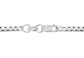 9K White Gold 2mm Venetian Box Chain 20"