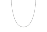 9K White Gold 2mm Venetian Box Chain 20"
