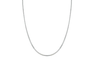 9K White Gold 2mm Venetian Box Chain 20"