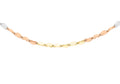 9K Three Colour Fancy Rope Chain 18"
