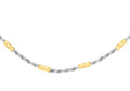 9ct Yellow and White Diamond Cut Rope Chain 18"