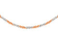 9K White and Rose Gold 1.4mm Twist Chain 16"