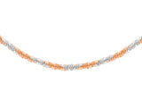 9K White and Rose Gold 1.4mm Twist Chain 16"