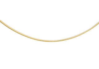 9ct Yellow Gold Snake Chain 18"