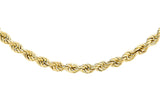 9ct Yellow Gold 30" Semi-Solid Rope Chain