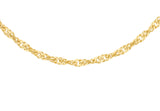 9ct Yellow Gold 16" Twist Curb Chain
