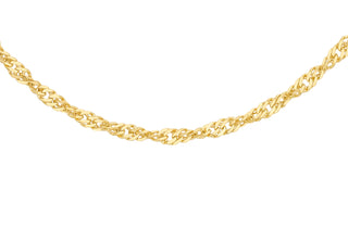 9ct Yellow Gold 16" Twist Curb Chain