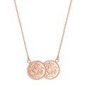 Sterling Silver Rose Gold Plated Sovereign Coin Necklace