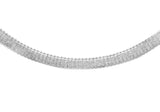 Sterling Silver Flat Omega Necklace 17"