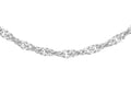 9K White Gold 1.1mm Twist Curb Chain 24"