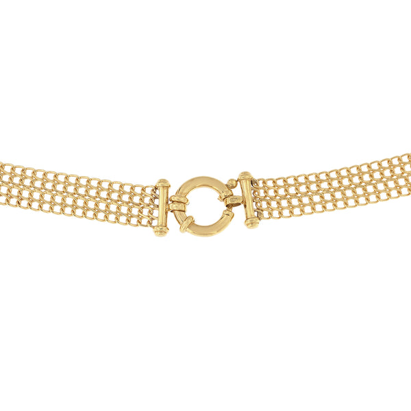 9K Yellow Gold Fancy Necklace