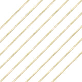 9K Yellow Gold 1.1mm Curb Chain 18''