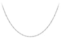 9ct White Gold Twist Curb Chain 18"