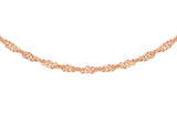 9ct Rose Gold Twist Curb Chain 18"