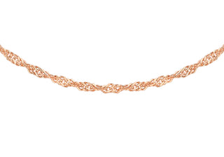 9ct Rose Gold Twist Curb Chain 18"