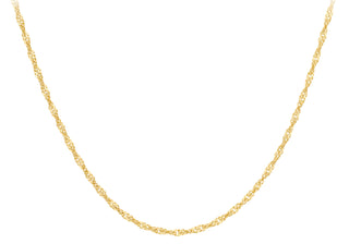 9ct Yellow Gold Twist Curb Chain 18"