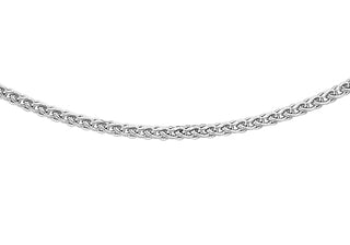 9ct White Gold Spiga Chain 18"