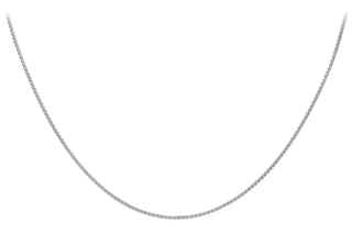 9ct White Gold Spiga Chain 18"
