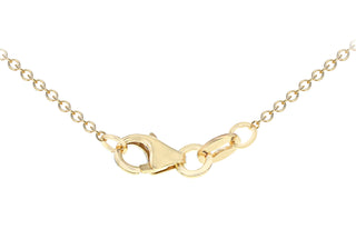 9K 2-Coloured Gold Open Heart CZ Necklace 18"
