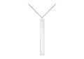 9ct White Gold Vertical Bar Pendant