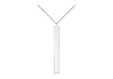9ct White Gold Vertical Bar Pendant