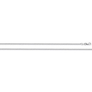 18K White Gold Rollo Chain 18" aaa