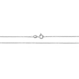 9K White Gold Box Chain 16"