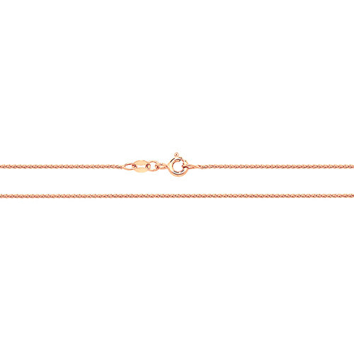 9K Rose Gold Wheat Style Chain 22''