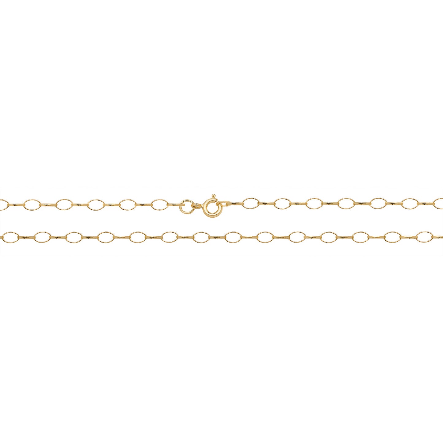 9ct Yellow Gold Oval Belcher Chain 18''