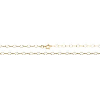 9ct Yellow Gold Oval Belcher Chain 22''