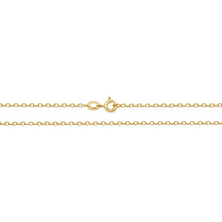 9ct Yellow Gold Faceted Belcher Chain 14"