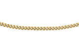 9K Yellow Gold 0.6mm Diamond Cut Curb Chain 18"
