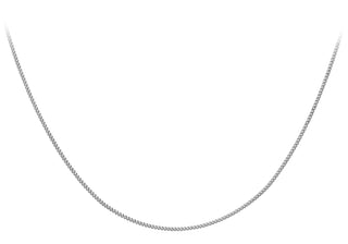 9K White Gold 1.4mm Curb Chain 16"