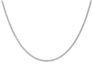 9K White Gold 1.4mm Curb Chain 20"