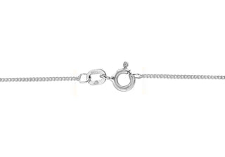 9K White Gold 1.4mm Curb Chain 20"