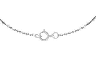 9ct White Gold DC Curb Chain 22"
