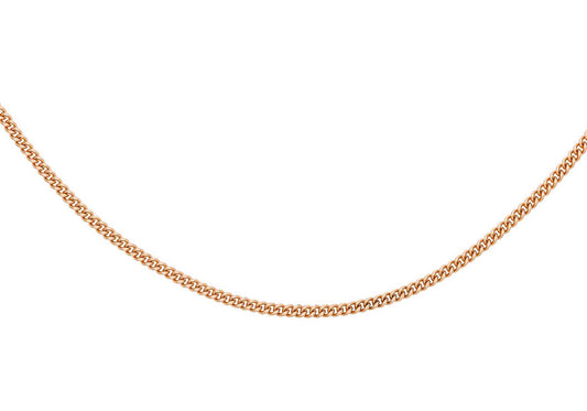9K Rose Gold 1.8mm Curb Chain 20"