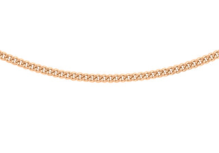 9K Rose Gold 1mm Curb Chain 20"