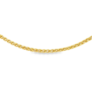 9ct Yellow Gold Mini Spiga Chain 18"